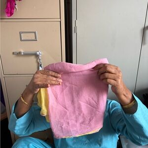 Pink and Yellow Dupatta